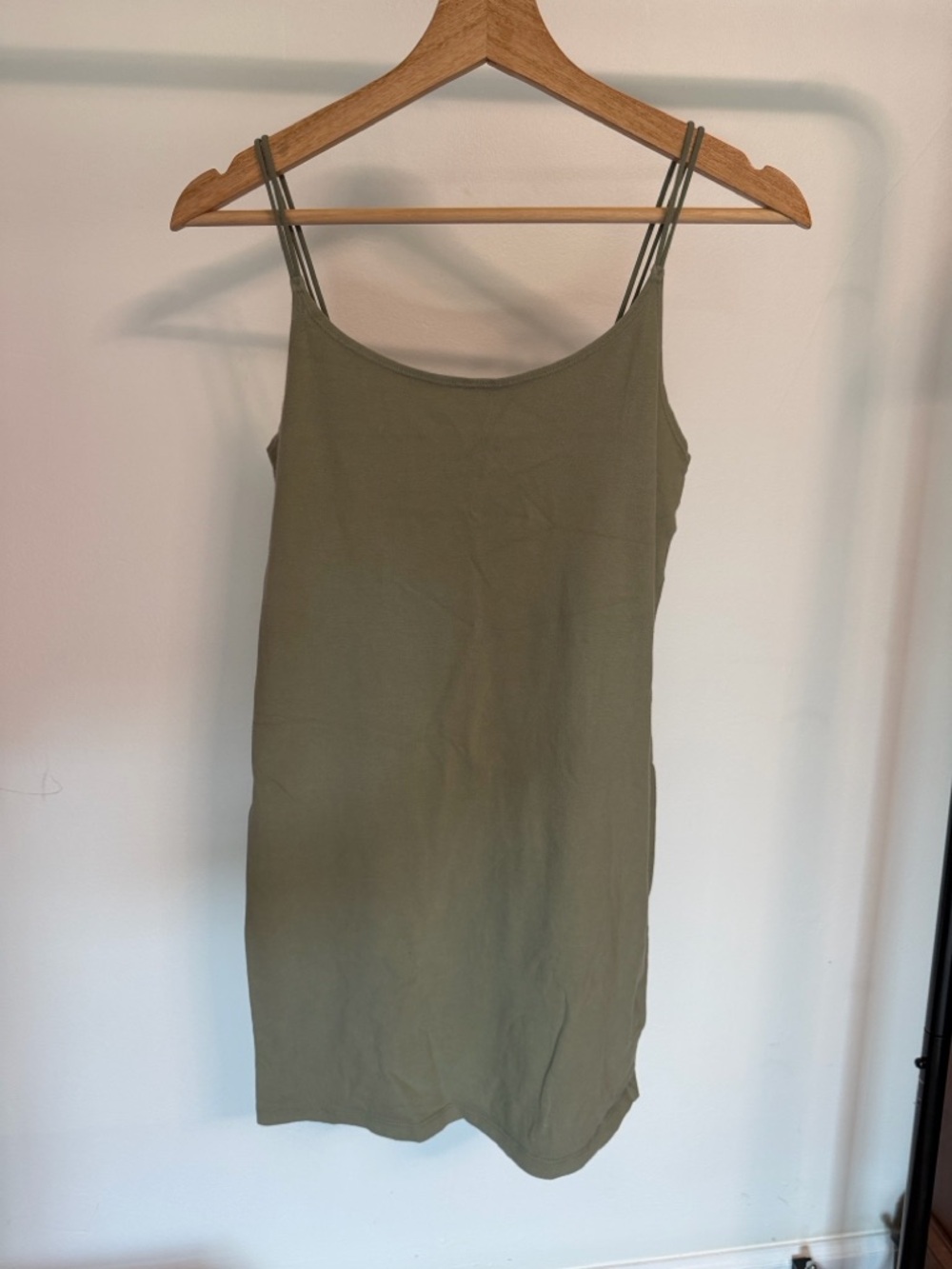 Arizona Jean Company Olive Green Spaghetti Strap Mini Dress